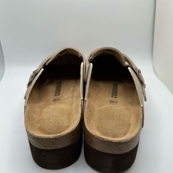 CUSHIONAIRE Women's Cork Footbed Platform Clog 10 SAND - Picture 4 of 7